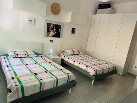 Bed, Photo of the whole room, Bedroom, towels, wardrobe, air conditioner