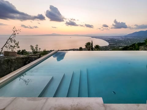 Nearby landmark, Day, Natural landscape, Mountain view, Pool view, Sea view, Swimming pool, Sunrise, Sunset