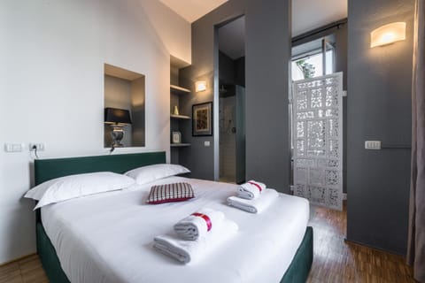 Bed, Photo of the whole room, Bedroom, towels, wardrobe