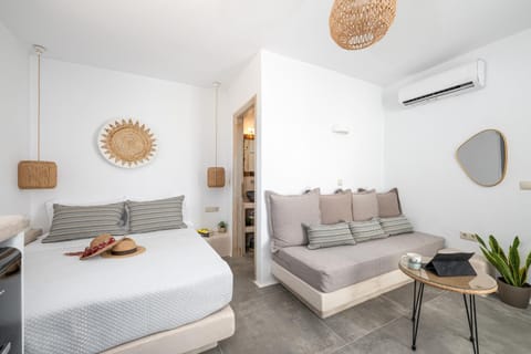 Bed, Living room, Photo of the whole room, Seating area, air conditioner