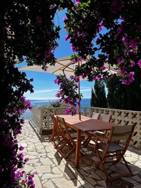 Patio, Dining area, Garden view, Sea view