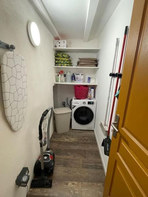 flat iron, washing machine