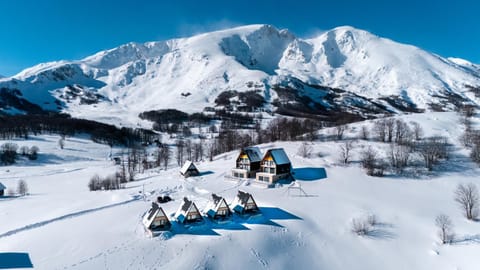 Natural landscape, Winter, Skiing, Mountain view