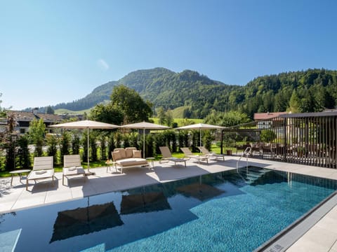 Mountain view, Pool view, Swimming pool, sunbed