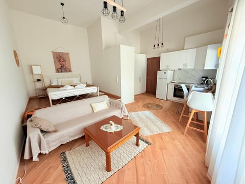 Kitchen or kitchenette, Living room, Photo of the whole room, Bedroom