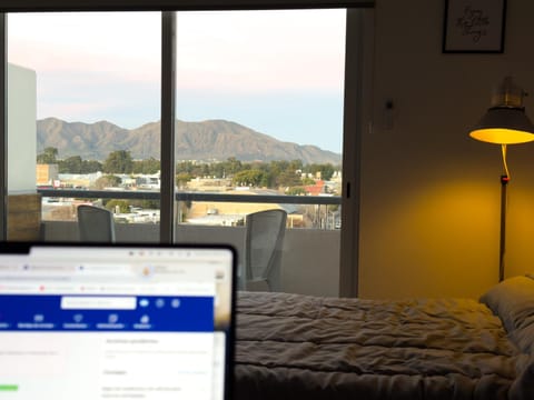 Bed, Natural landscape, Photo of the whole room, Bedroom, Mountain view