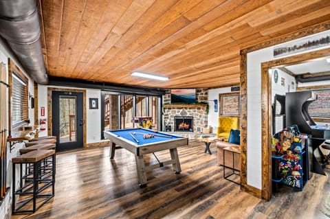 Billiard, Game Room, TV and multimedia, fireplace