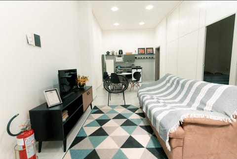 Living room, washing machine, kitchen