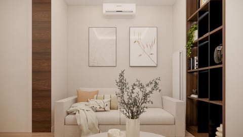 Living room, Seating area, air conditioner