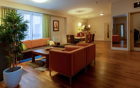 Living room, kitchen