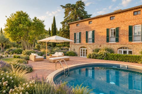 Property building, Spring, Day, Garden, Garden view, Pool view, Swimming pool