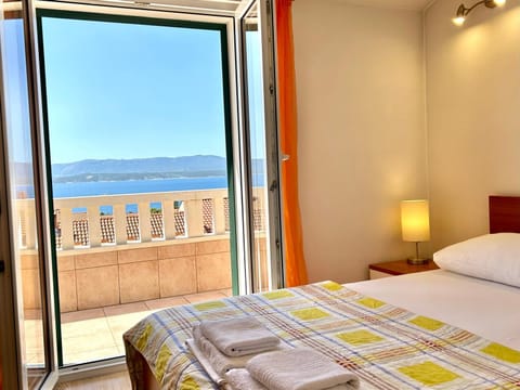 Bed, Natural landscape, View (from property/room), Photo of the whole room, Bedroom, Sea view