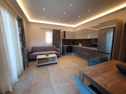 TV and multimedia, Kitchen or kitchenette, Living room, Photo of the whole room, Seating area