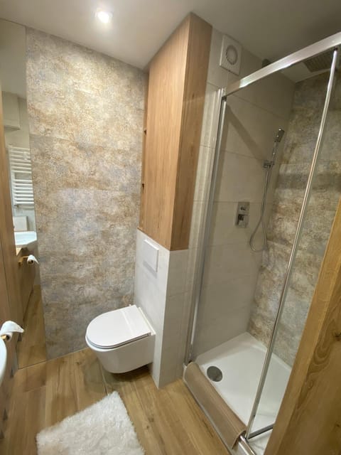 Shower, Toilet, towels