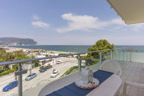 View (from property/room), Balcony/Terrace, Beach, Mountain view, Sea view