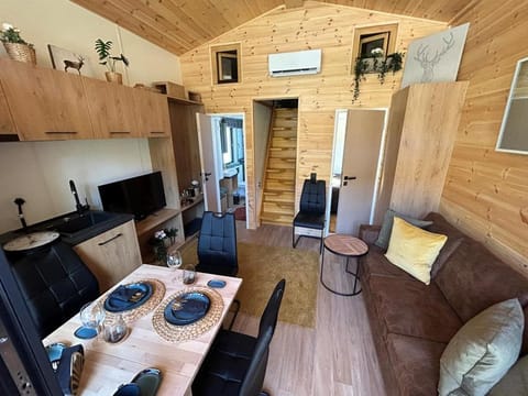 Kitchen or kitchenette, Living room, Dining area