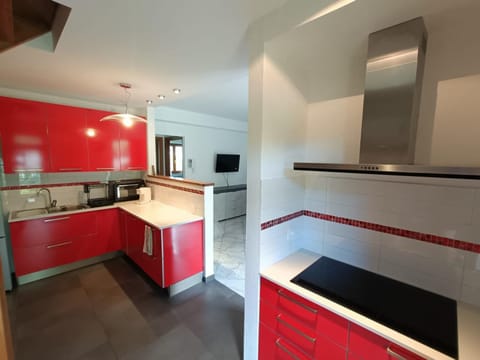 Kitchen or kitchenette, oven, stove