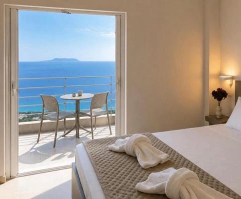Bed, Sea view