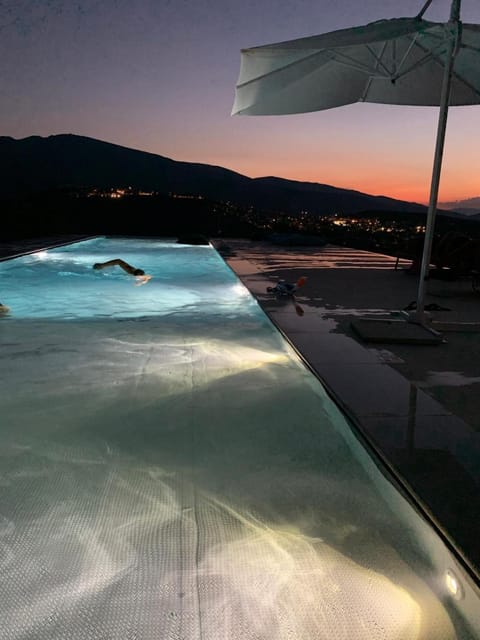 Night, Natural landscape, Mountain view, Pool view, Swimming pool, Sunset