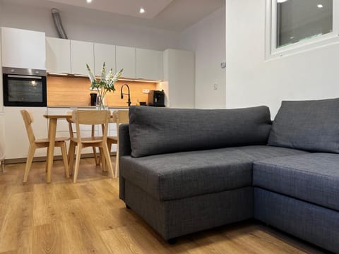 Kitchen or kitchenette, Living room, Seating area, Dining area, oven, pet friendly, stove