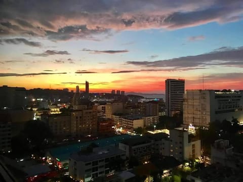 Natural landscape, Bird's eye view, City view, Sea view, Sunset