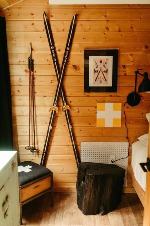 The SKI HAUS A Montana Tiny Cabin Forest Retreat Cabin in Flathead Lake