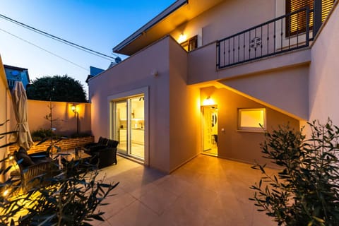 Property building, Patio, Night