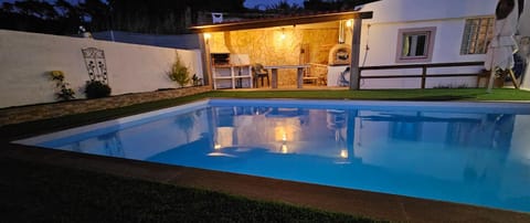 Night, Pool view, Swimming pool