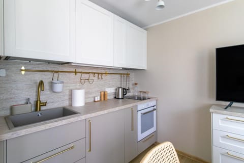 Kitchen or kitchenette, oven, stove