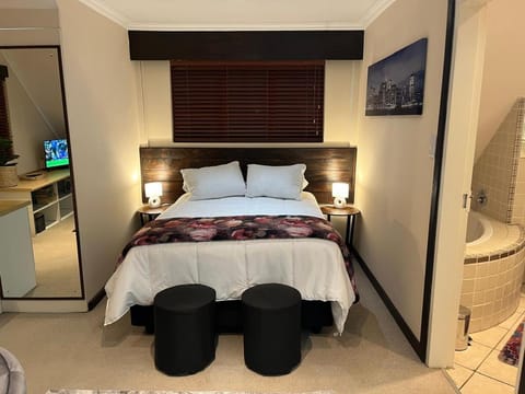 Bed, Bathroom, towels