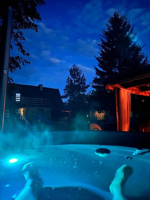 Night, Natural landscape, Garden, Hot Tub