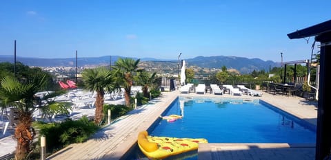 Natural landscape, Balcony/Terrace, Pool view, Swimming pool, sunbed