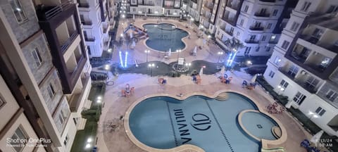 Night, Bird's eye view, Pool view, Swimming pool, Location