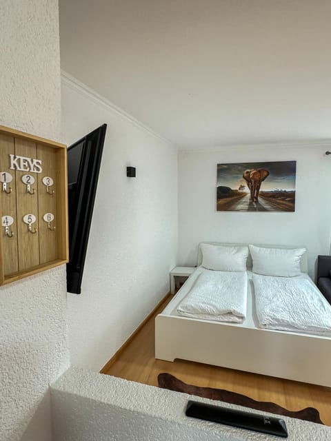 Bed, TV and multimedia, Photo of the whole room, Bedroom