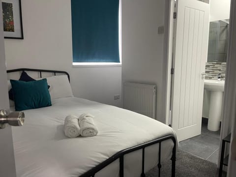 Bed, Photo of the whole room, Bedroom, towels, wardrobe