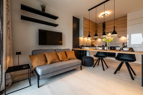 TV and multimedia, Kitchen or kitchenette, Living room, Seating area, Dining area
