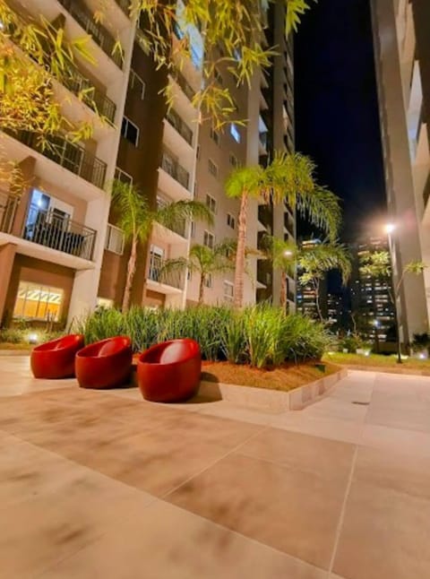 Property building, Night, Garden, Garden view