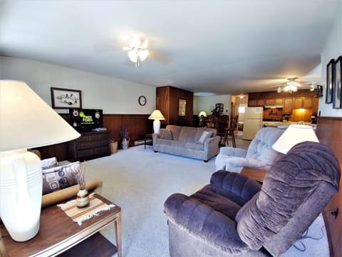Day, TV and multimedia, Kitchen or kitchenette, Living room, Seating area, furniture