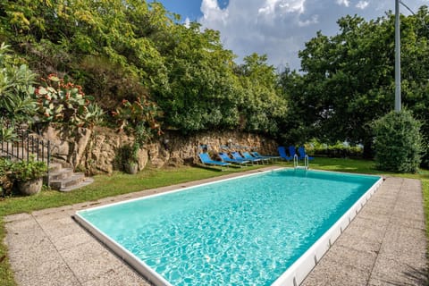 Property building, Living room, Swimming pool