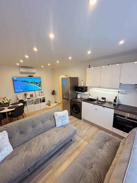 TV and multimedia, Kitchen or kitchenette, Living room, Seating area, Dining area, oven, stove