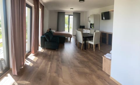 Kitchen or kitchenette, Living room, Dining area