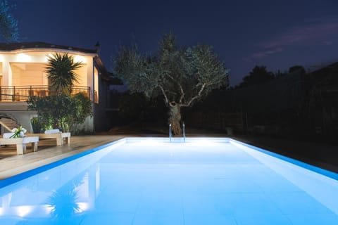 Property building, Night, People, Natural landscape, Garden, Garden view, Pool view, Swimming pool, group of guests