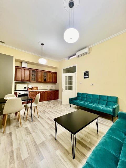 Living room, kitchen