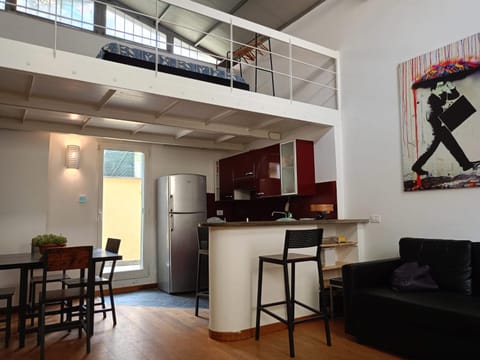Kitchen or kitchenette, Living room, Dining area