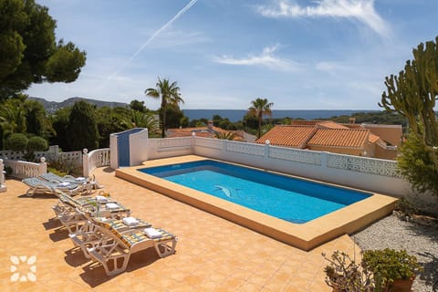 Patio, Day, Natural landscape, Mountain view, Pool view, Sea view, Swimming pool, sunbed