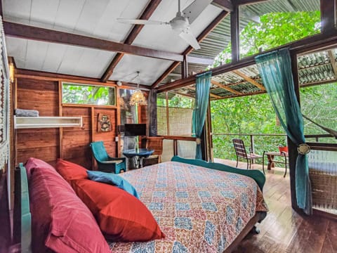 Bed, Seating area, Bedroom