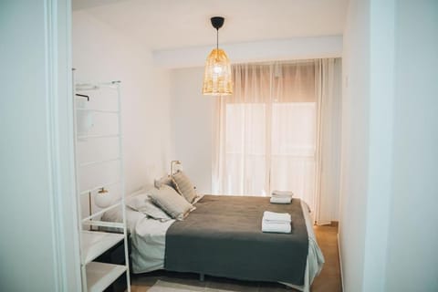 Bed, Seating area, Bedroom