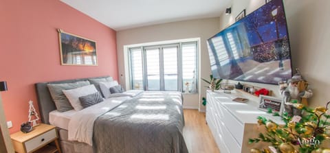 Bed, TV and multimedia, Photo of the whole room, Bedroom