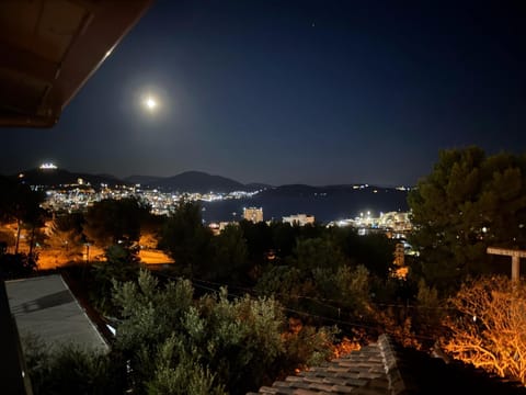 Night, Natural landscape, Mountain view
