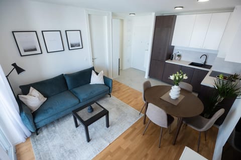 Kitchen or kitchenette, Living room, Dining area